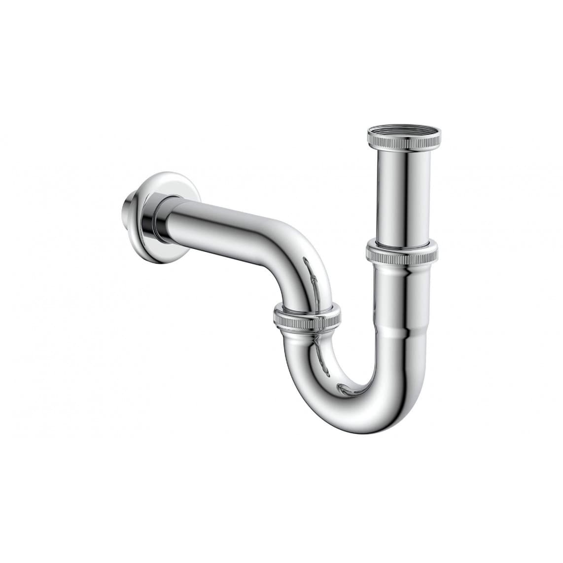 98800104 lavabo-siphon tubulaire-Set, 1 1/4" x 32 mm, avec fixation, avec 2x robinet d'équerre