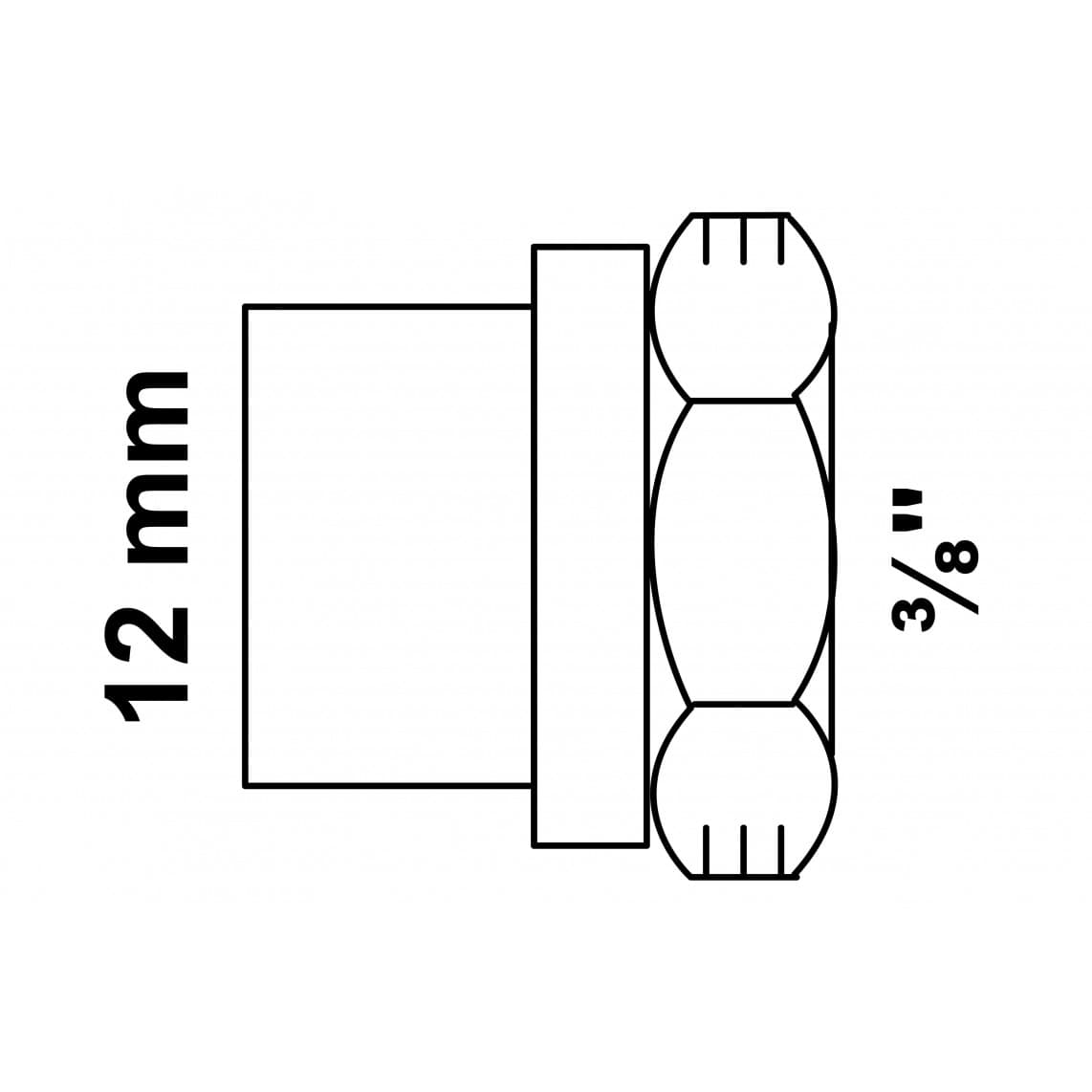 989101017 BR manchon de transition, vierge, 12 mm x 3/8" F, 1 manchon (4270g)