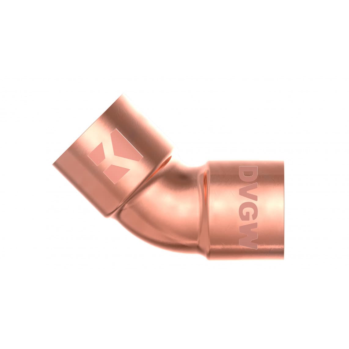 989114017 CU arc 45°, vierge, 22 mm, 2 manchons (5041)