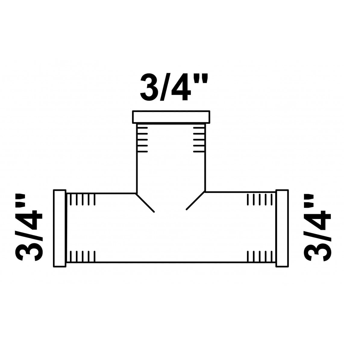 989403155 LT pièce en T, chromé, 3/4" F