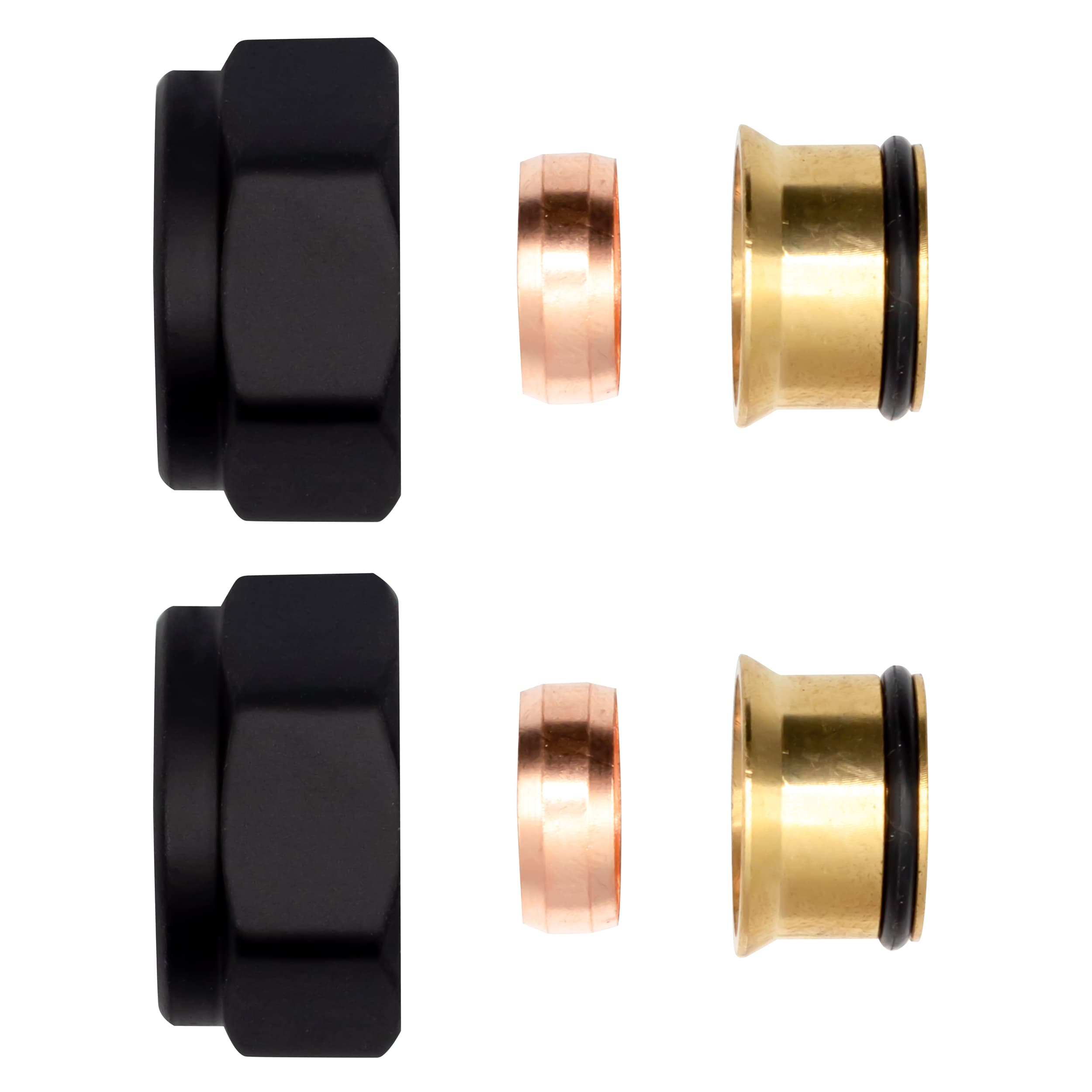 RACCORD À COMPRESSION NOIR EKX15 2PCS