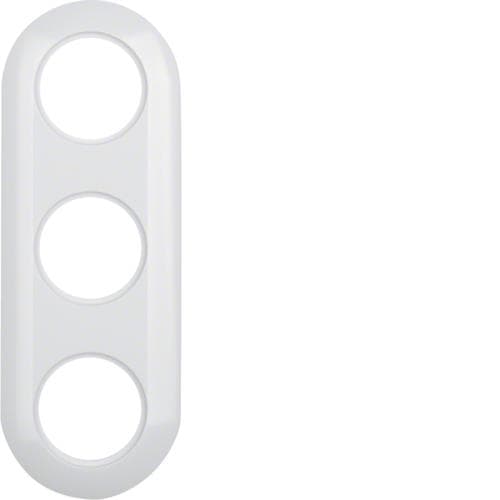 Plaque de recouvrement 3 postes Berker serie 1930 Blanc polaire, brillant