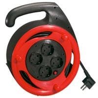 Enrouleur domestique 4 x (2 pôles + T) 10 / 16A 250V - 15m - 3G 1.5mm²