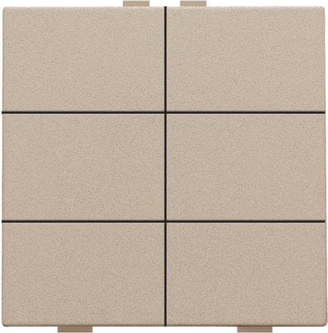 Bouton - poussoir sextuple pour Niko Home control Champagne