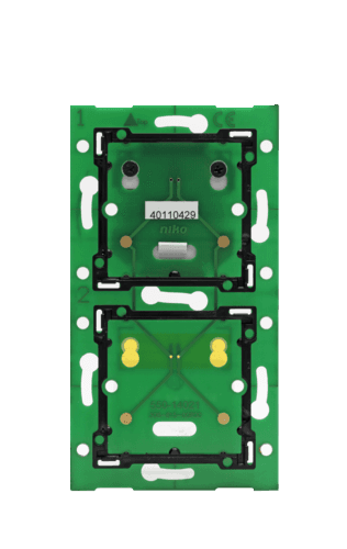 Double vertical platine murale pour Niko Home Control à utiliser avec une unité de raccordement, 60 x 71 mm