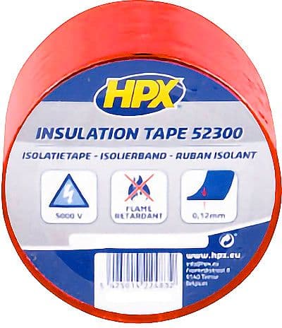 RUBAN D'ISOLATION PVC 5CM 20M ROUGE