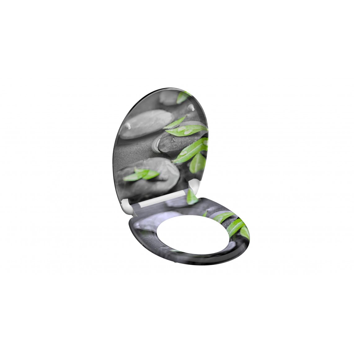 82374 abattant WC en Duroplast STONE, avec frein de chute et déclipsable