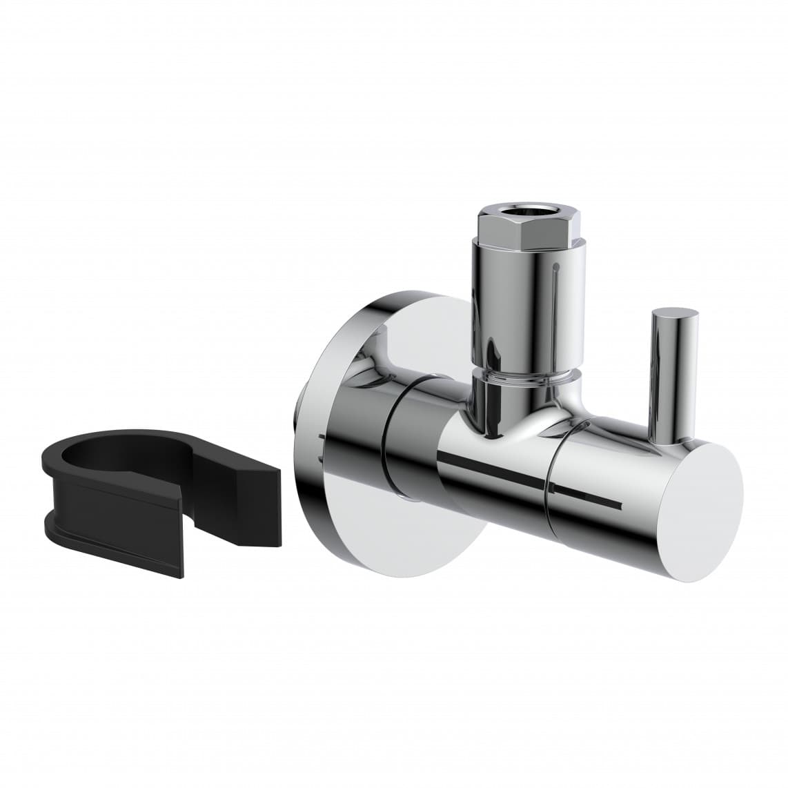 98166110 DEV-5WK, hoekstopkraan, 1/2"BU x 10 mmQ, met rozet