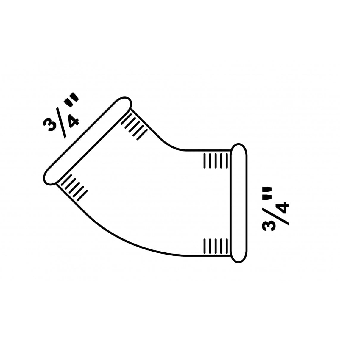 989726155 FM coude 45°, galvanisé, 3/4" F, (120)