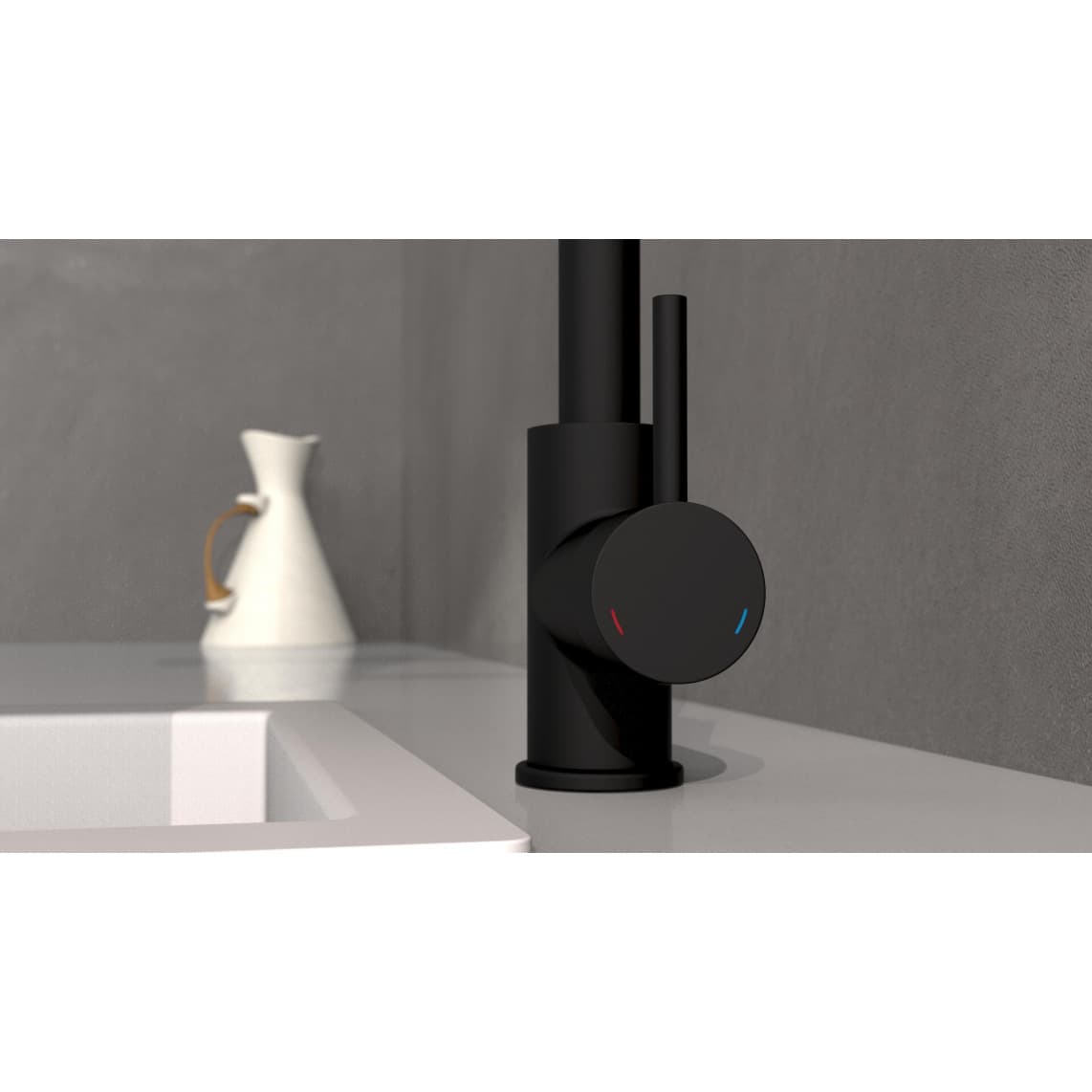 99760 VITAL Sensor sink mixer, black matt, with pull-out spout