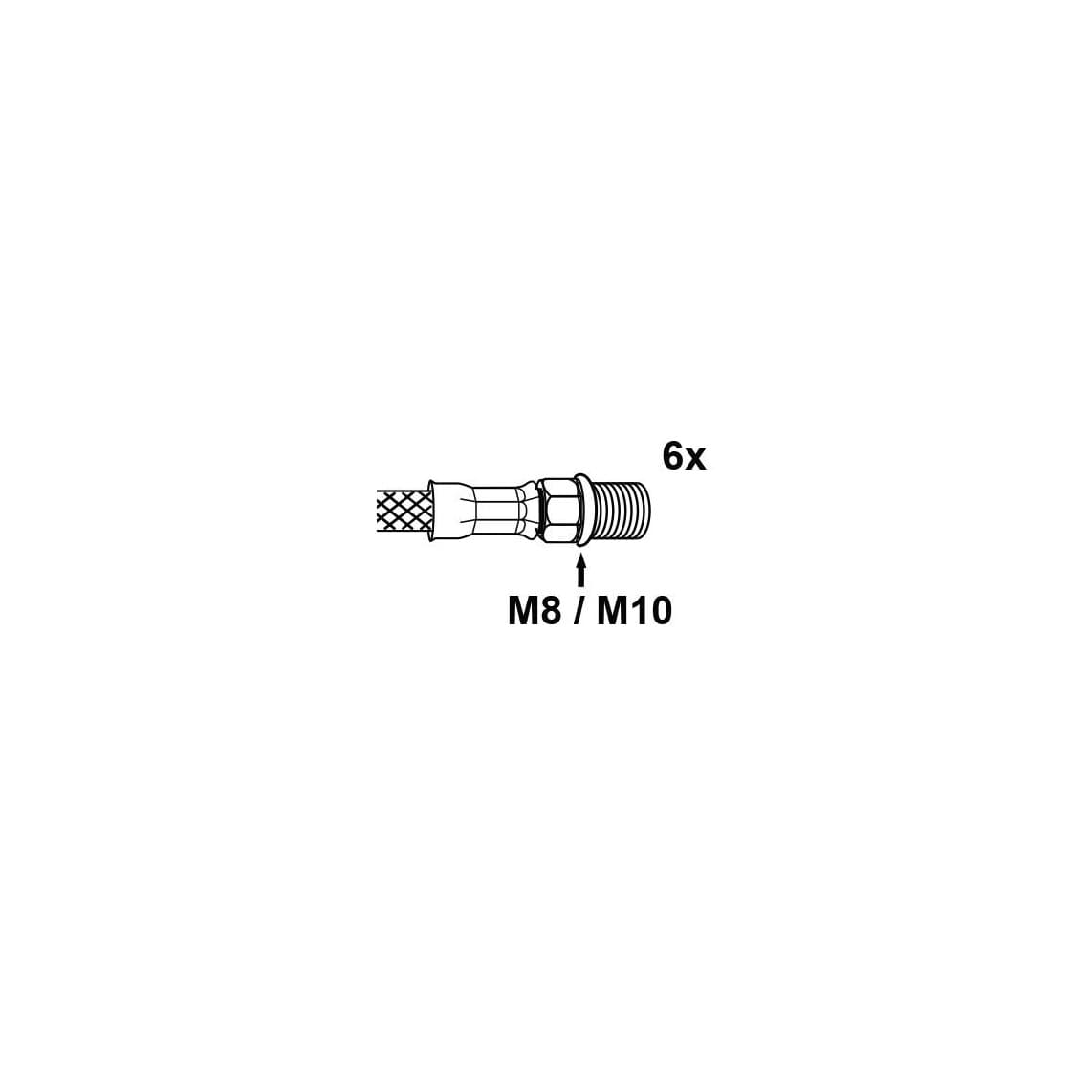 98696970 joint torique, Silicone, pour Raccord de robinetterie avec AG M8/M10 (2x3)