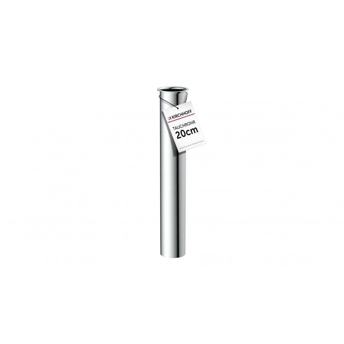 98848018 tube plongeur, chromé, 1 1/4" x 32 mm x 200 mm, pour siphon