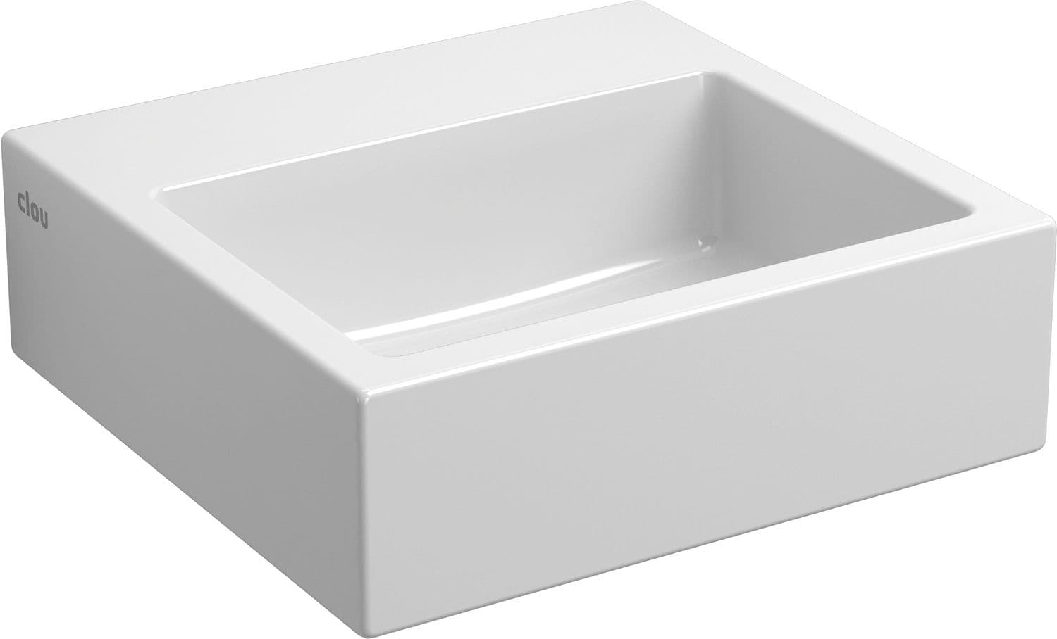 LAVE-MAINS FLUSH 1 CLOU 28CM SANS TROU ROBINET BLANC CERAMIQUE