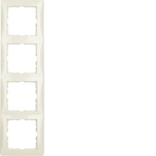 Plaque de recouvrement 4 postes Berker S.1 Blanc, brillant
