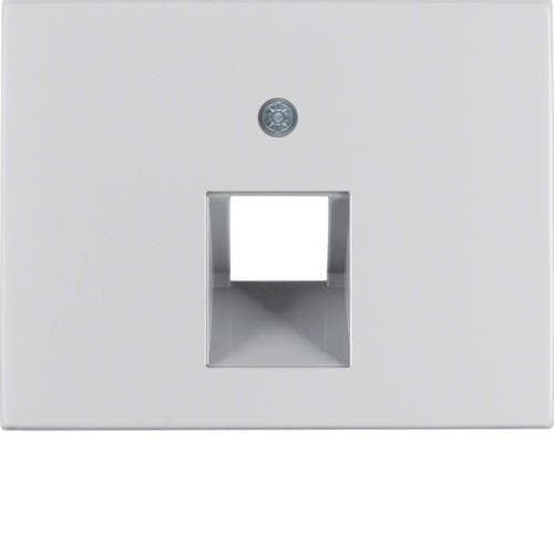 Enjoliveur pour prise informatique simple Berker K.5 Alu
