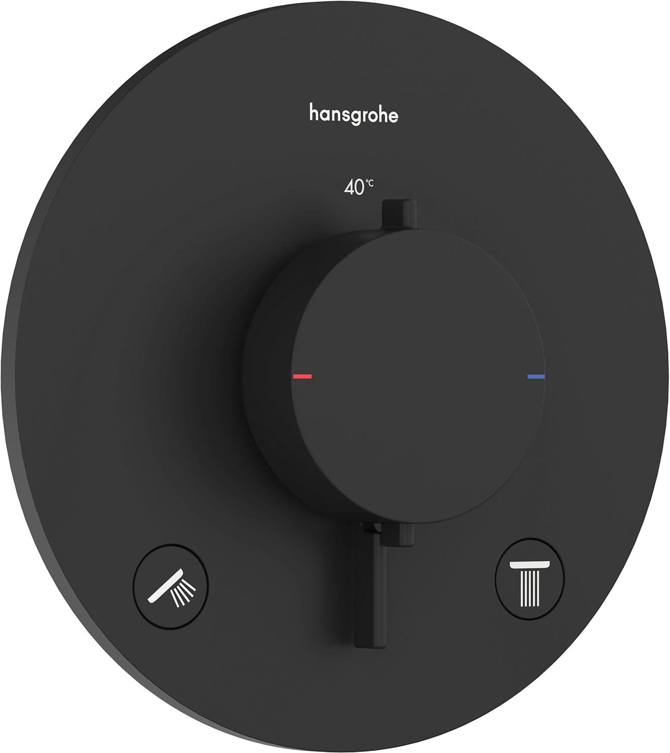 SET DE FINITION THERMOSTAT+2 ROBINET ECOSTAT COMFORT S NOIR MAT