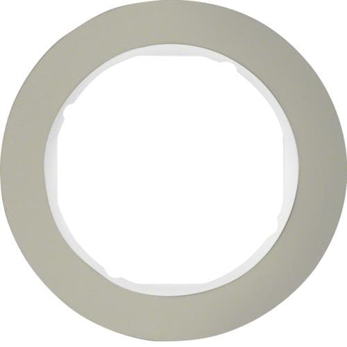 Plaque de recouvrement 1 poste Berker serie R.Classic Inox / Blanc polaire