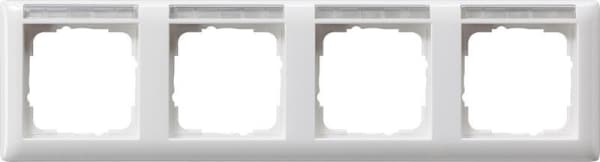 Cadre de finition Gira standard 55 avec zone d'inscription Blanc brillant