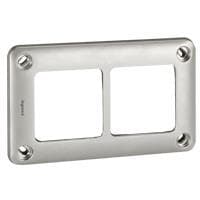 Soliroc plaque 2 postes entraxe 71mm - IP55 - IK10