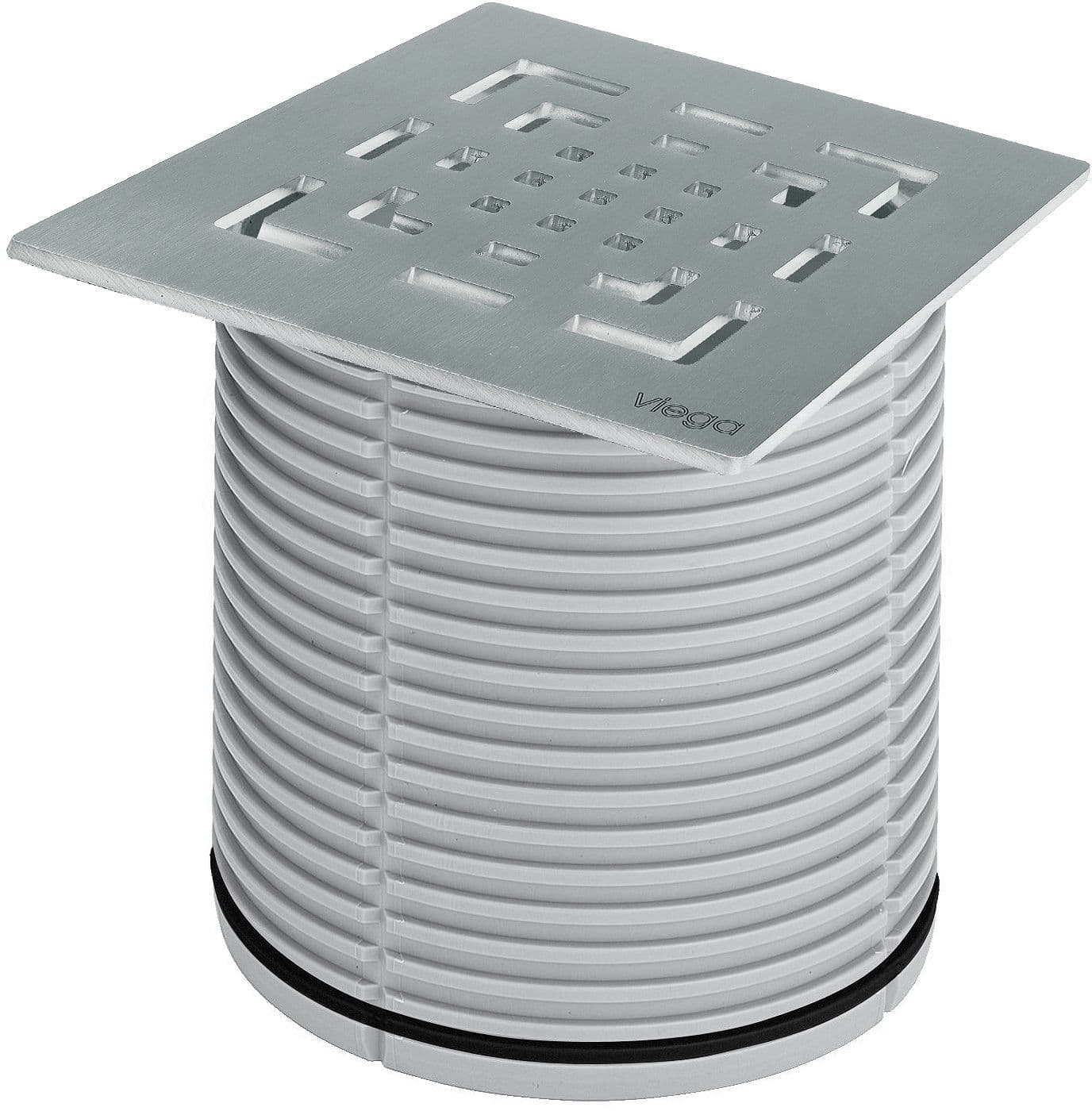 REHAUSSE + GRILLE VIEGA 15X15 CM INOX