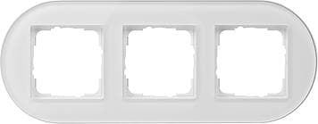 Cadre de finition Gira Studio Blanc verre Blanc