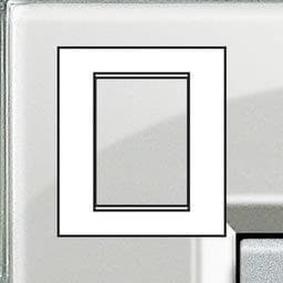 LivingLight - plaque rectangulaire 3 + 3 modules Gris givré