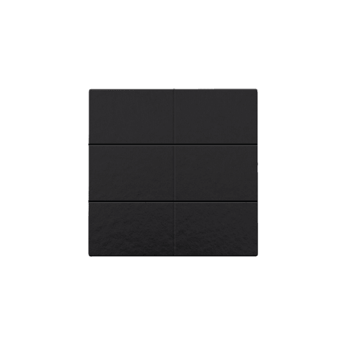 Bouton-poussoir sextuple pour Niko Home Control, couleur piano black coated