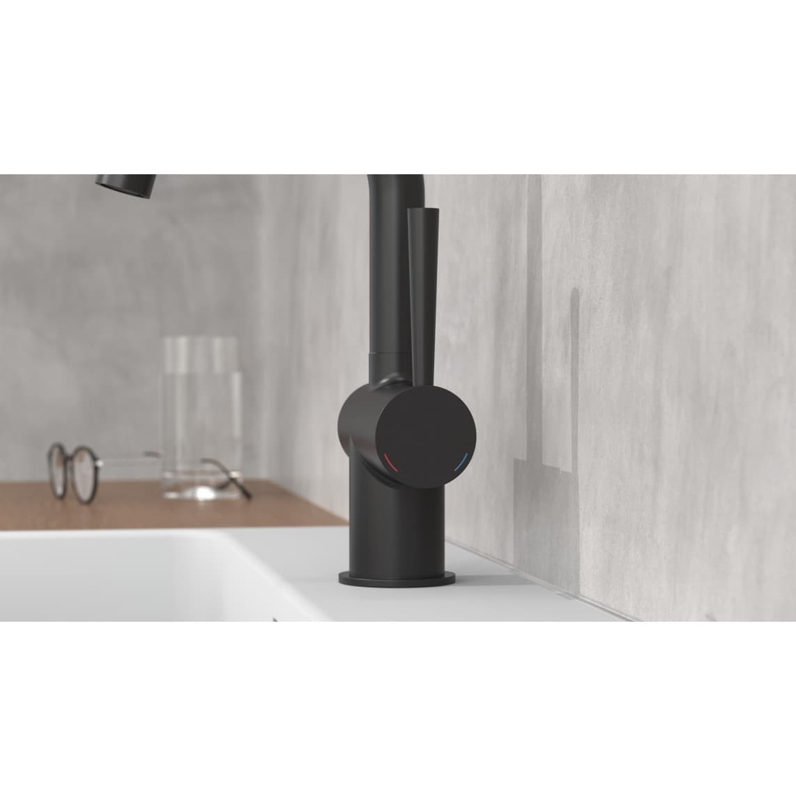 79016 CORNWALL Mitigeur lavabo, noir mat