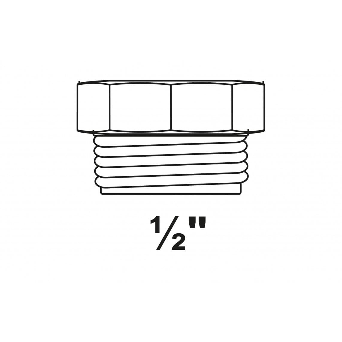 988556030 Blind plug, nickel, 1/2"