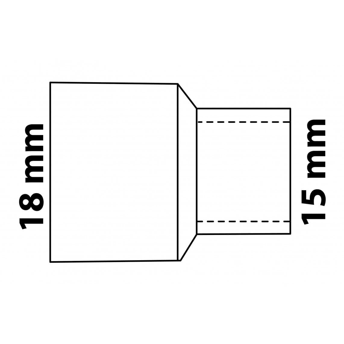989073055 CU mamelon réducteur, vierge, 18 mmA x 15 mm, 1 manchon, (5243)