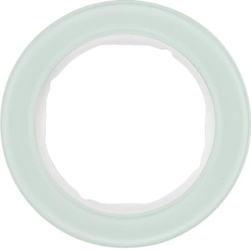 Plaque de recouvrement 1 poste Berker serie R.Classic Verre, Blanc polaire