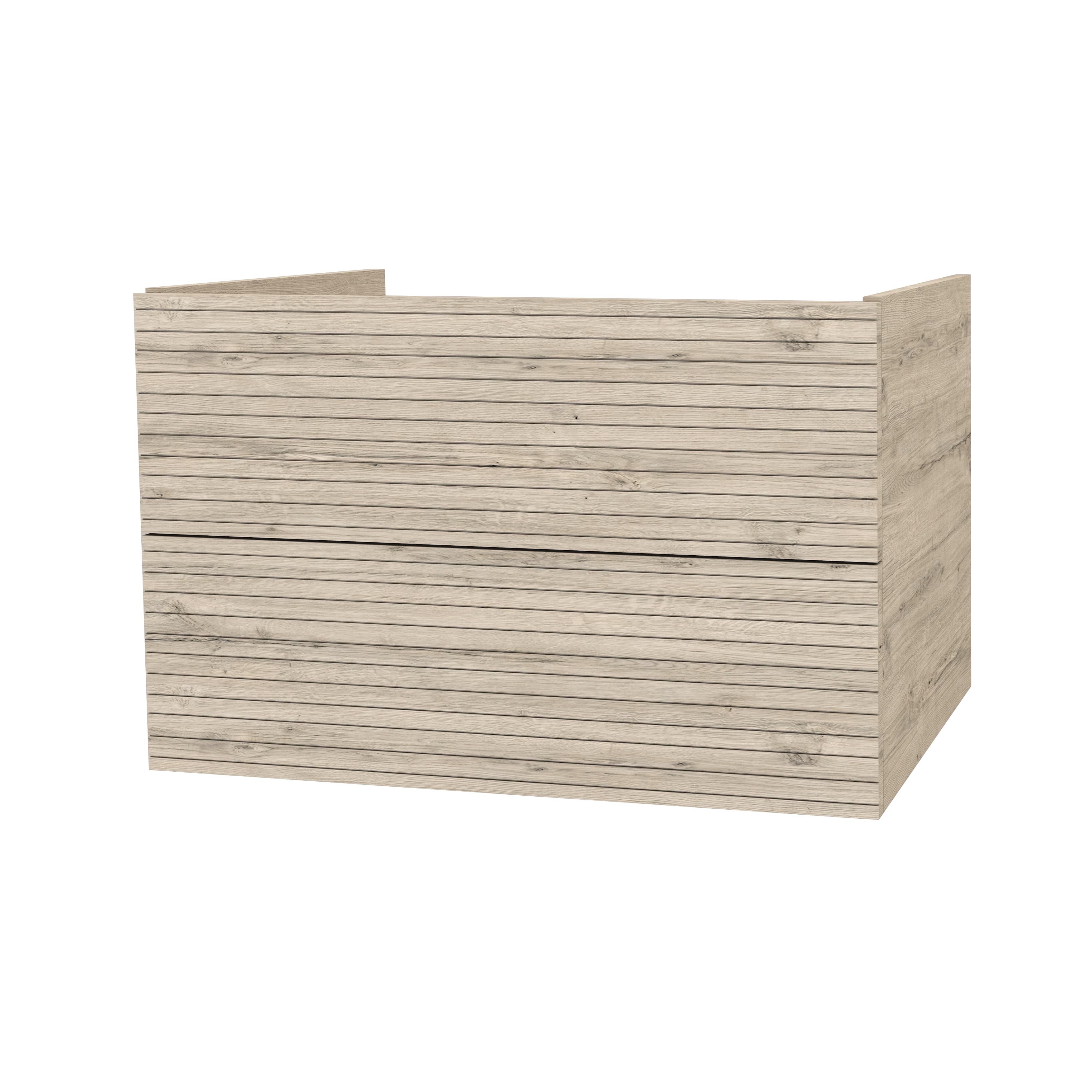 Elite meuble sous-plan avec relief horizontal (80CM) - bois clair