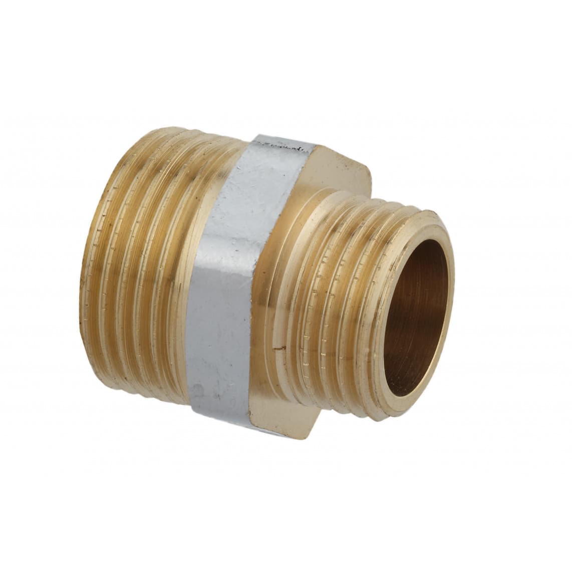 989351155 LT mamelon double réducteur, chromé, 1/2" M x 3/8" M,