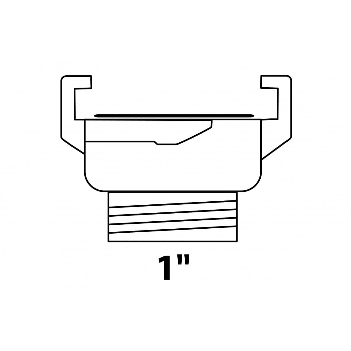 989872048 LT raccord rapide-Pièce filetée, vierge, 1" M