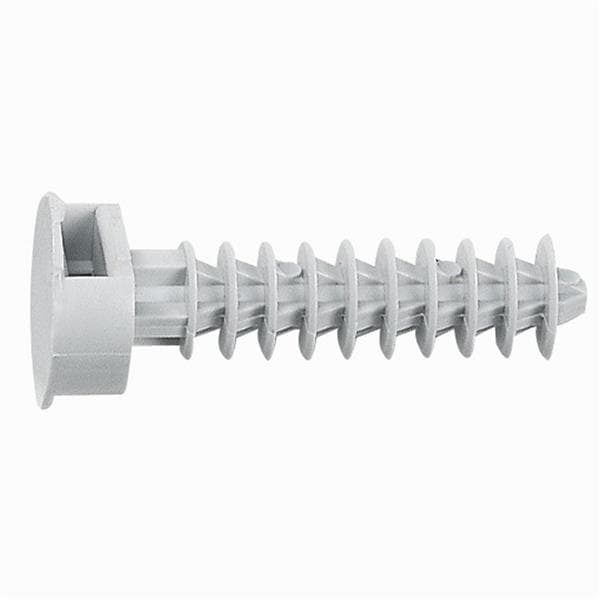 Embase à cheville - Gris - standard - pour colliers colson - perçage diamètre 8mm