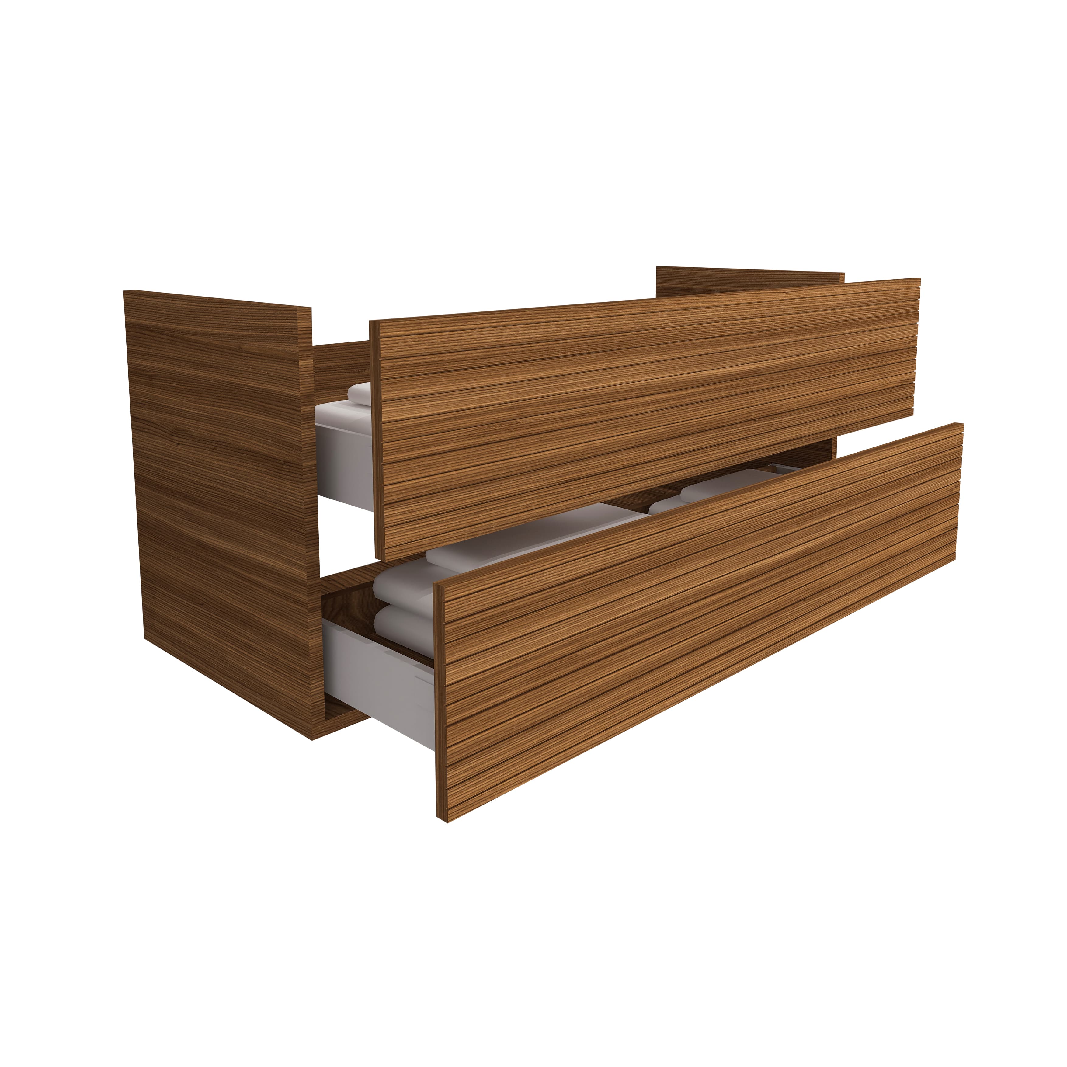 Elite meuble sous-plan avec relief horizontal (120CM) - Marron