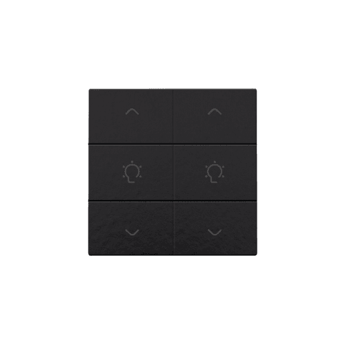 Commande de variateur double pour Niko Home Control, couleur piano black coated