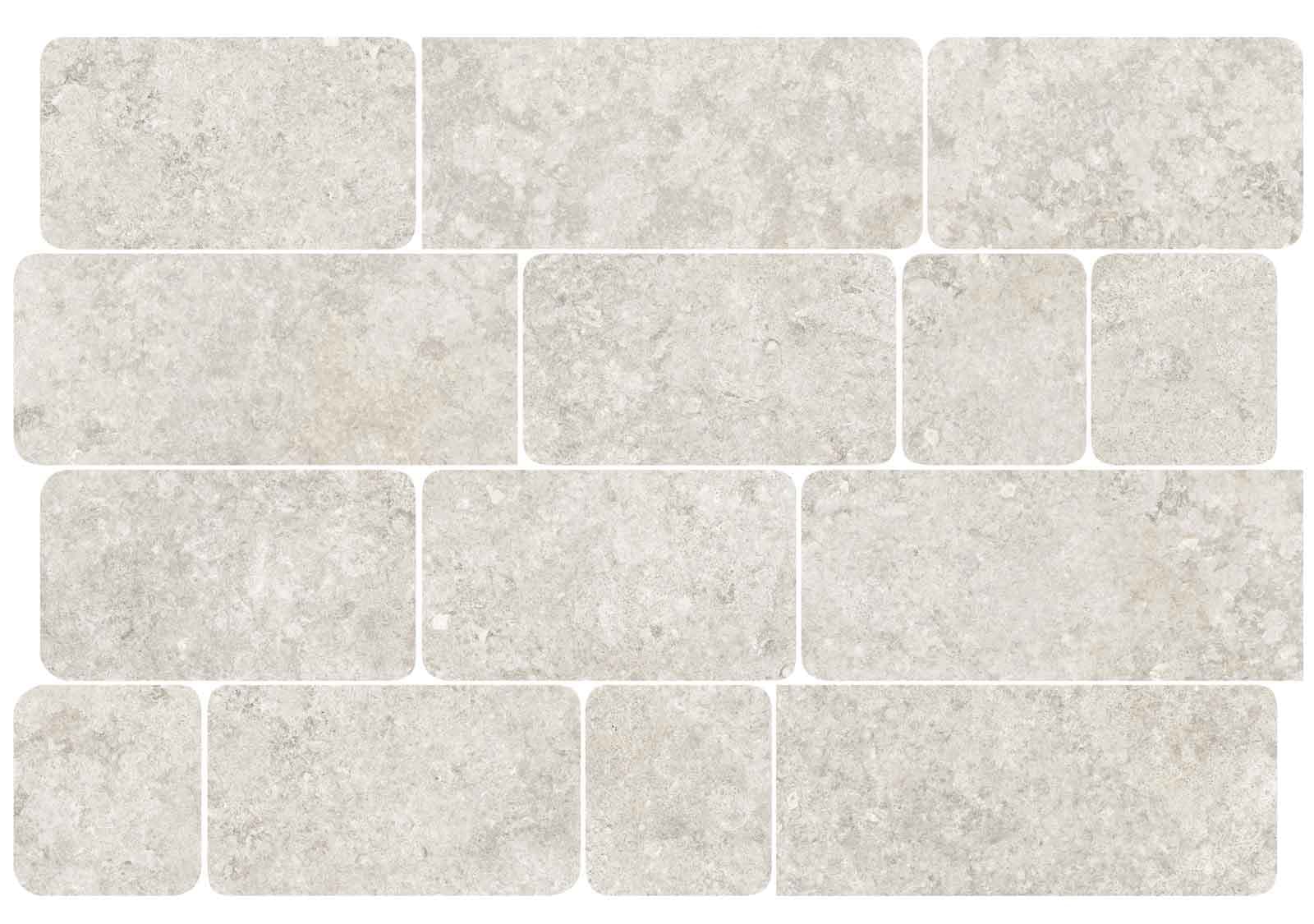 MOSAICO PETRA WHITE 48,8×32,8