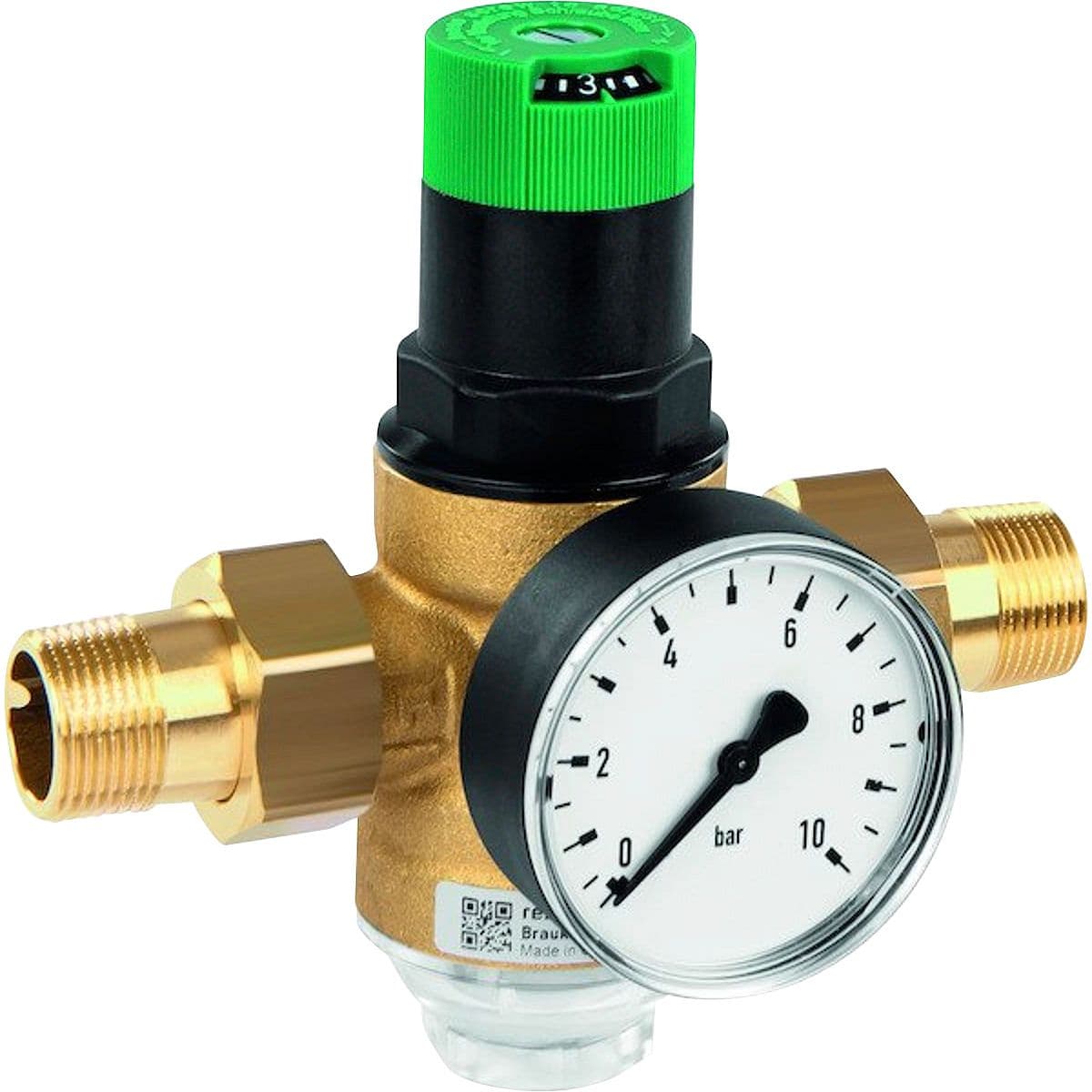 REDUCTEUR PRESSION EAU AVEC MANOMETRE BRAUKMANN HONEYWELL 1"M