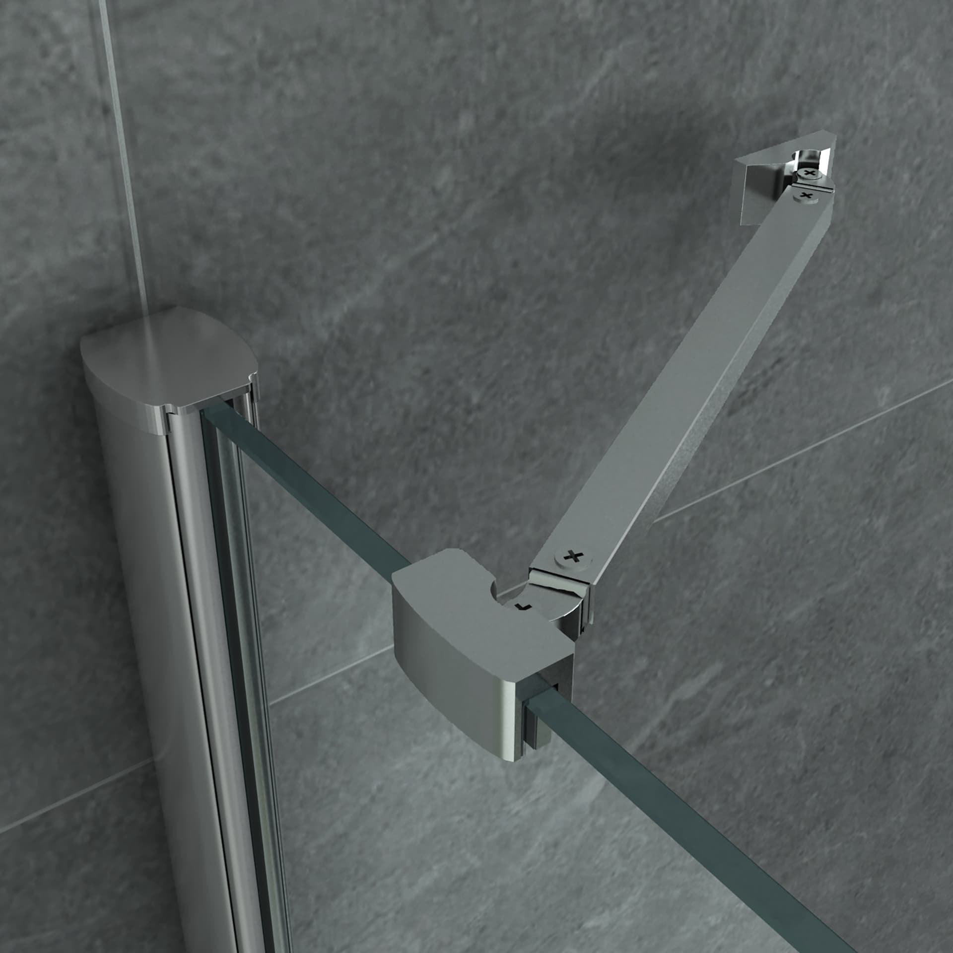 ALONI cabine de douche u - 2 portes pivotantes et 2 parois latérales - 900 X 900 X1950 mm - chrome - verre clair