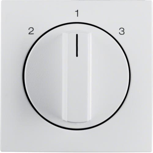 Enjoliveur avec bouton rotatif pour interrupteur 3 paliers sans position 0 S.1 / B.3 / B.7 Blanc p