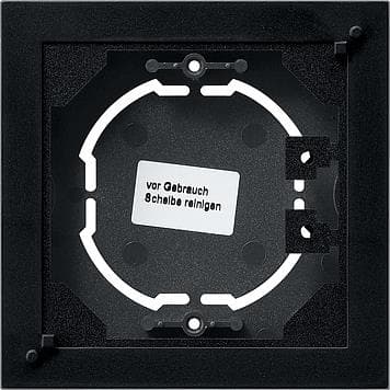Boîtier apparent, construction plate Noir mat (laqué) 1 x pour standard 55, E2, Event, Esprit -