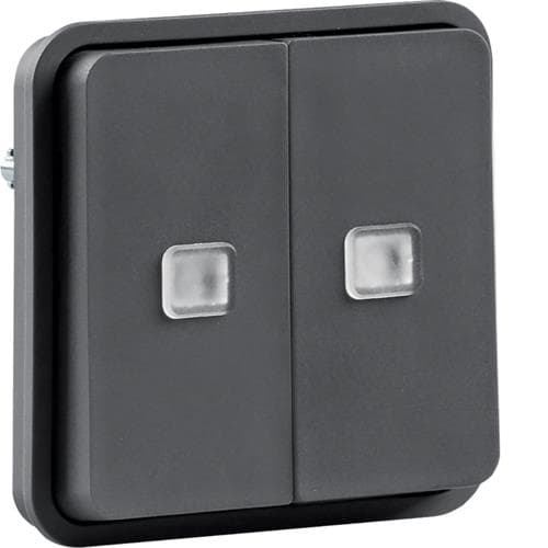 Double va & vient lumineux Cubyko, Gris, 10A x - 250V, qui