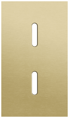 Plaque de recouvrement double, verticale 60 mm d'entraxe, pour deux fonctions de commutation simple, Niko Rocker alu gold brushed