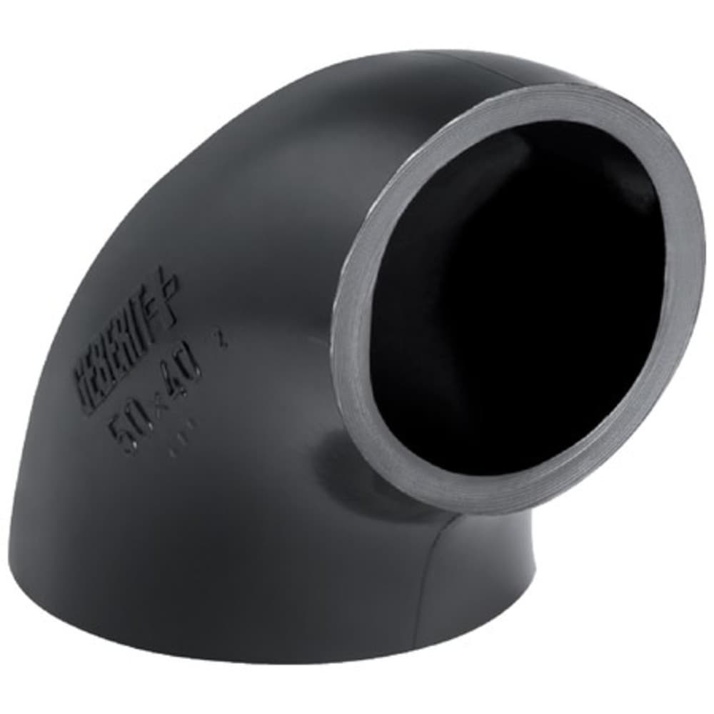 Geberit décharge en PE coude réduit 90° grand rayon 50 x 40