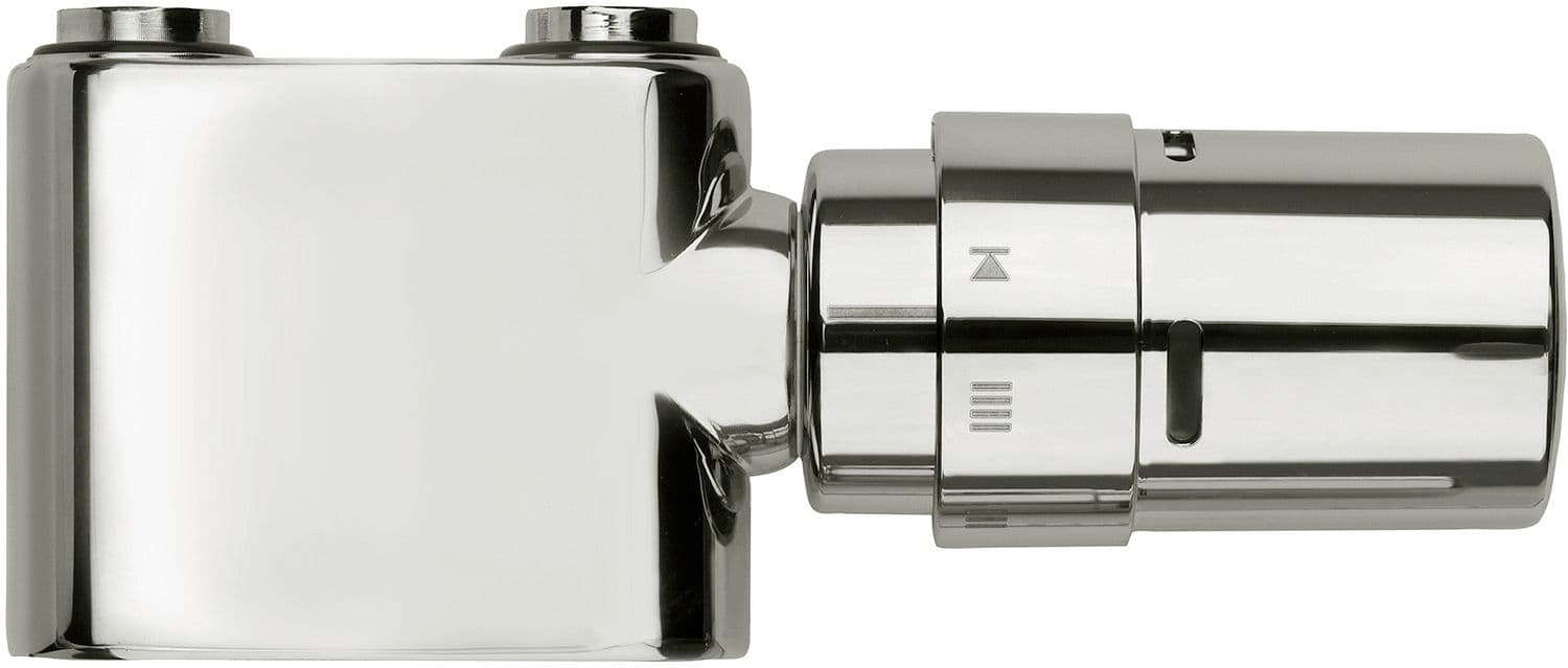 SET VANNE DESIGN AVEC TETE THERMOSTATIQUE DE LUXE VASCO DROIT CHROME