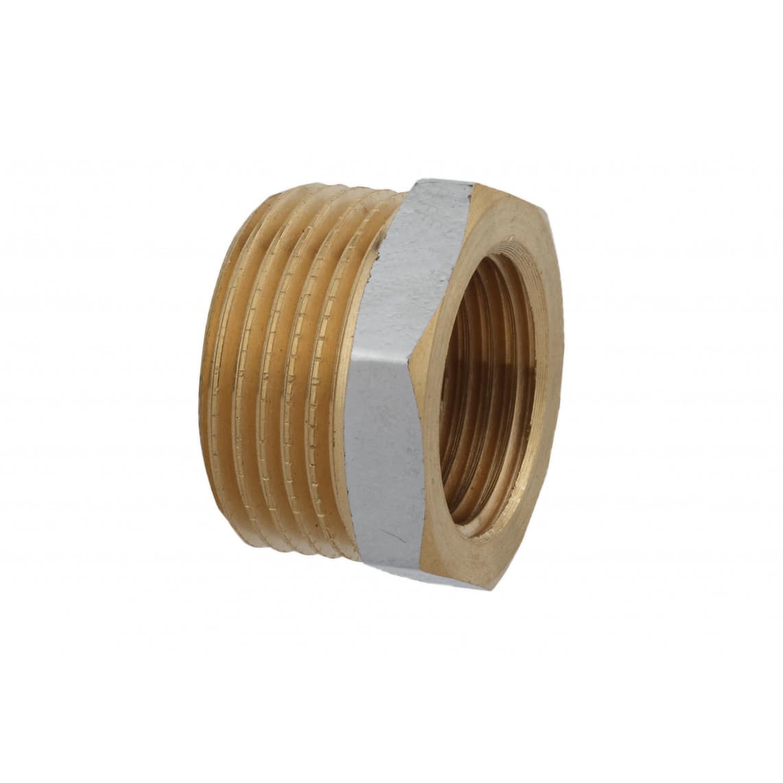 989332155 Raccord réducteur en laiton, chromé, 3/4" M x 1/2" F,