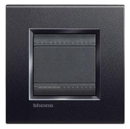 LivingLight - plaque rectangulaire 2 modules Anthracite