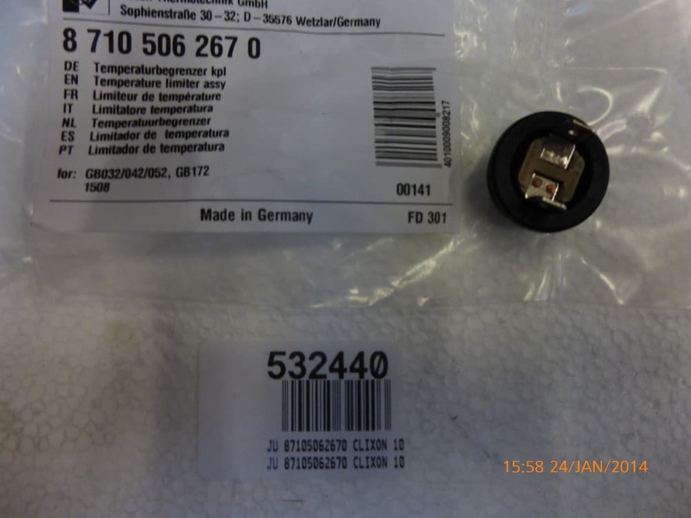 BO 87105062670 CLIXON 108°C