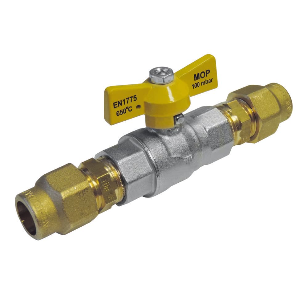 Van Marcke robinet d'arrêt gaz ARGB type bicône x bicône 2xBIC D15